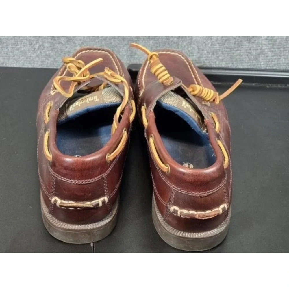 Timberland Earthkeepers Mens 11.5‎ Dark Brown Leather Boat Shoes Loafers Casual